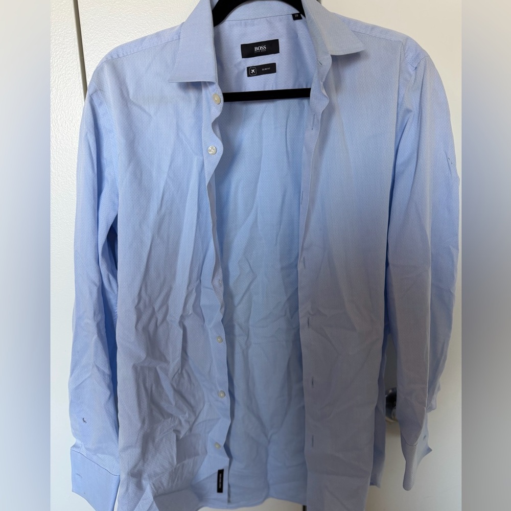 Men’s Boss Light Blue Dress Shirt